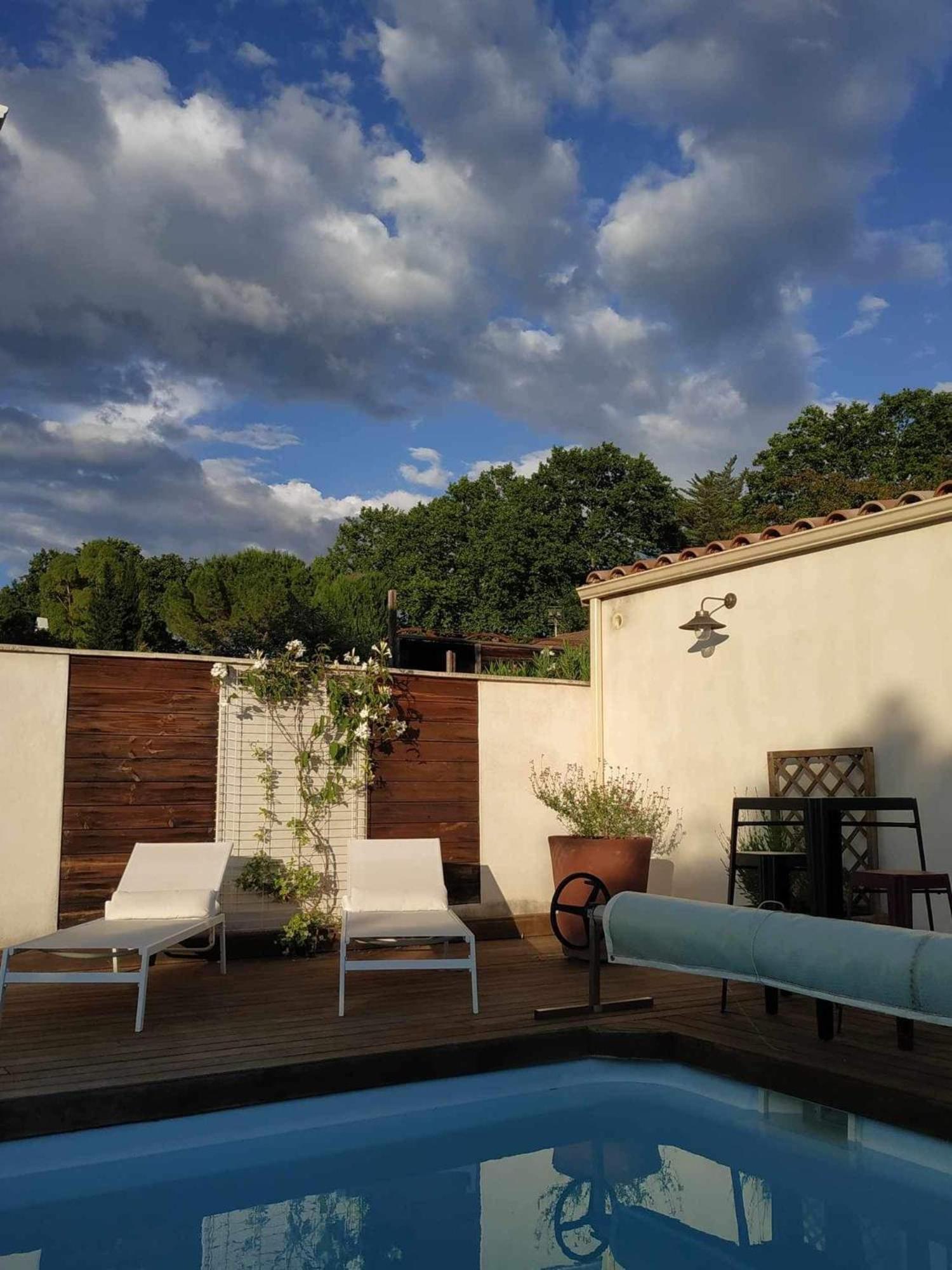 Chambre Studio Independante Au Calme Vue Sur Piscine Teyran エクステリア 写真